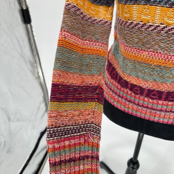Anthropologie Pilcro Colorful Multicolor‎ Striped Knit Lalala Sweater Boho XS - Picture 8 of 9